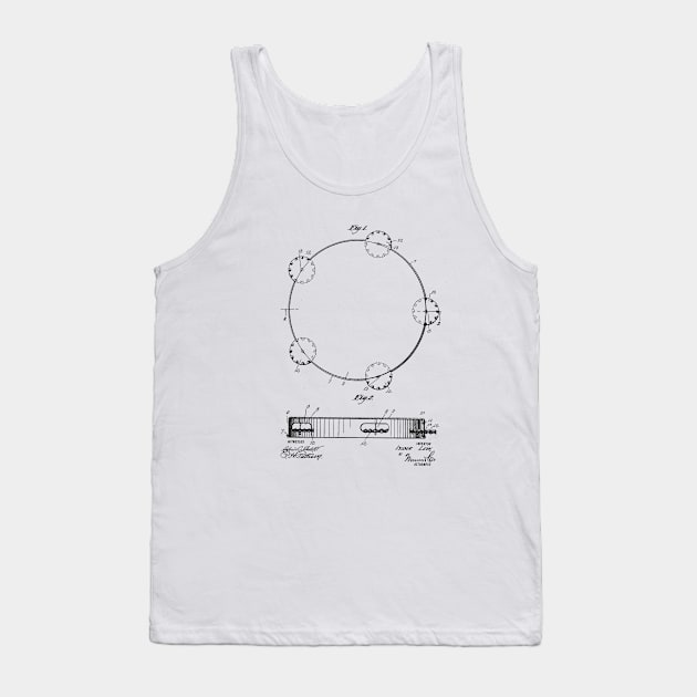 Tambourine Drum vintage patent drawing Tank Top by TheYoungDesigns